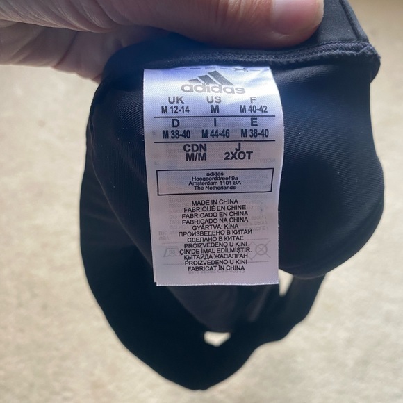 Adidas - all me volley women’s swimwear bikini top medium gray black - Picture 3 of 3